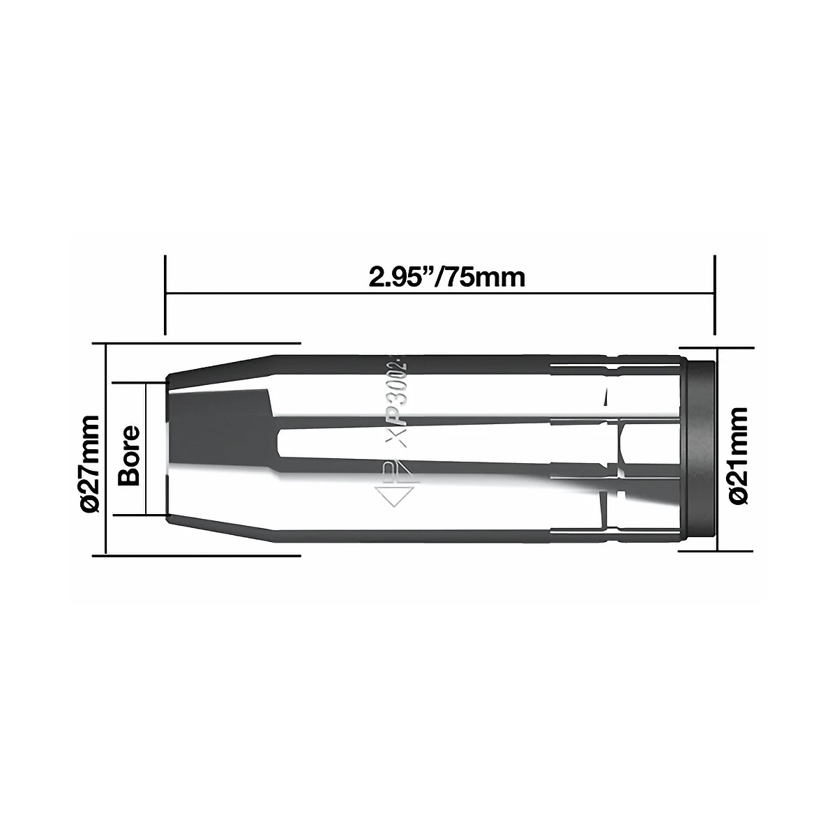 Gasmuntycke 16mm 2st XP8 Parweld