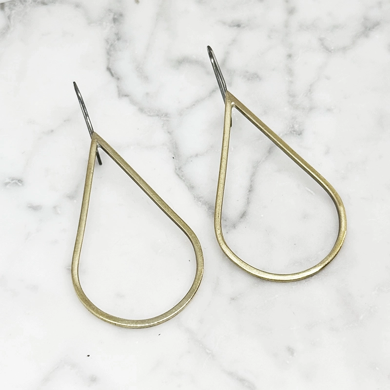 Earrings H2O polished Brass - 3