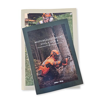 Paket Motorsågskörkort Nivå A och B och Studiehandledning.