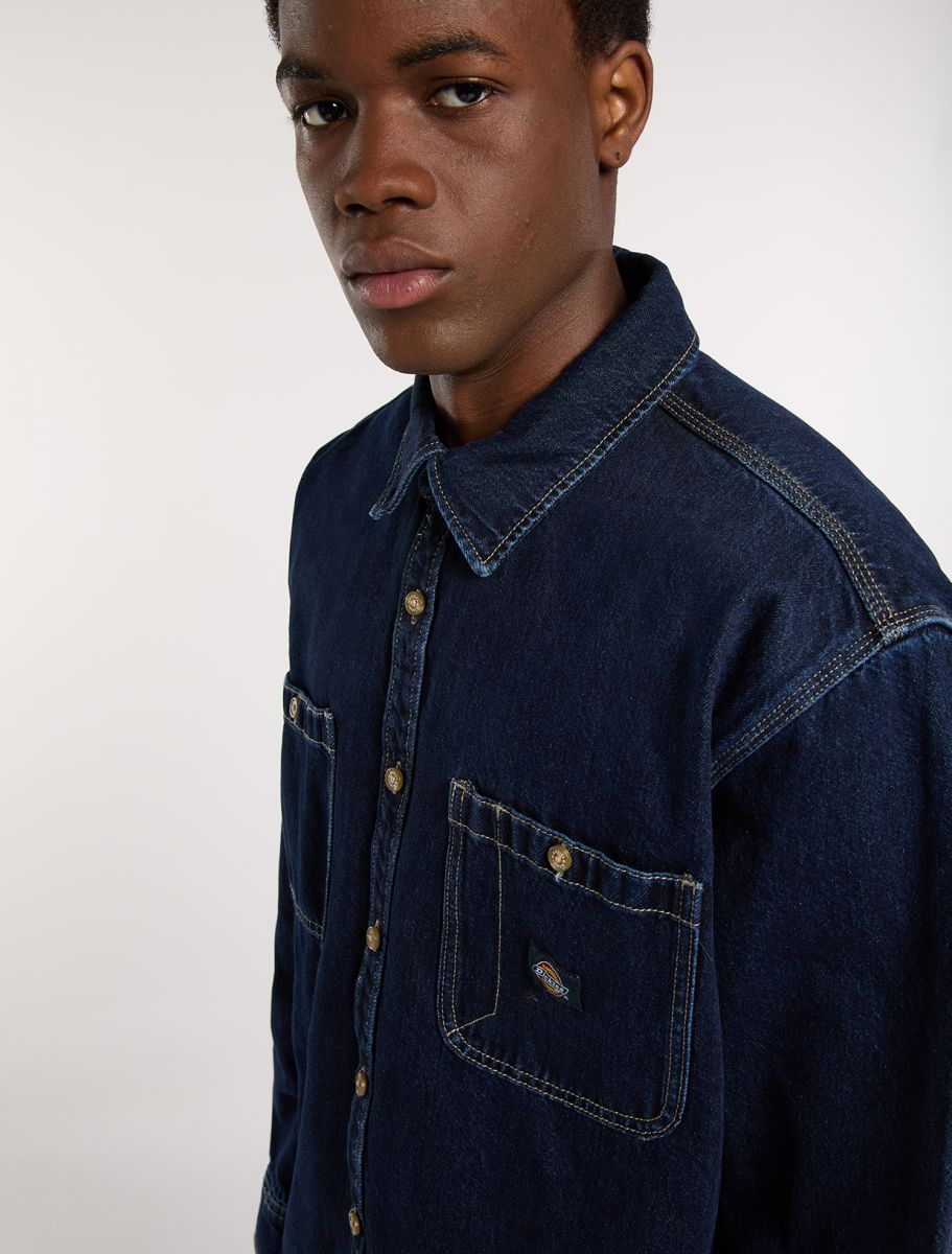 Dickies Mechanic Jeansskjorta Dark Indigo - 4