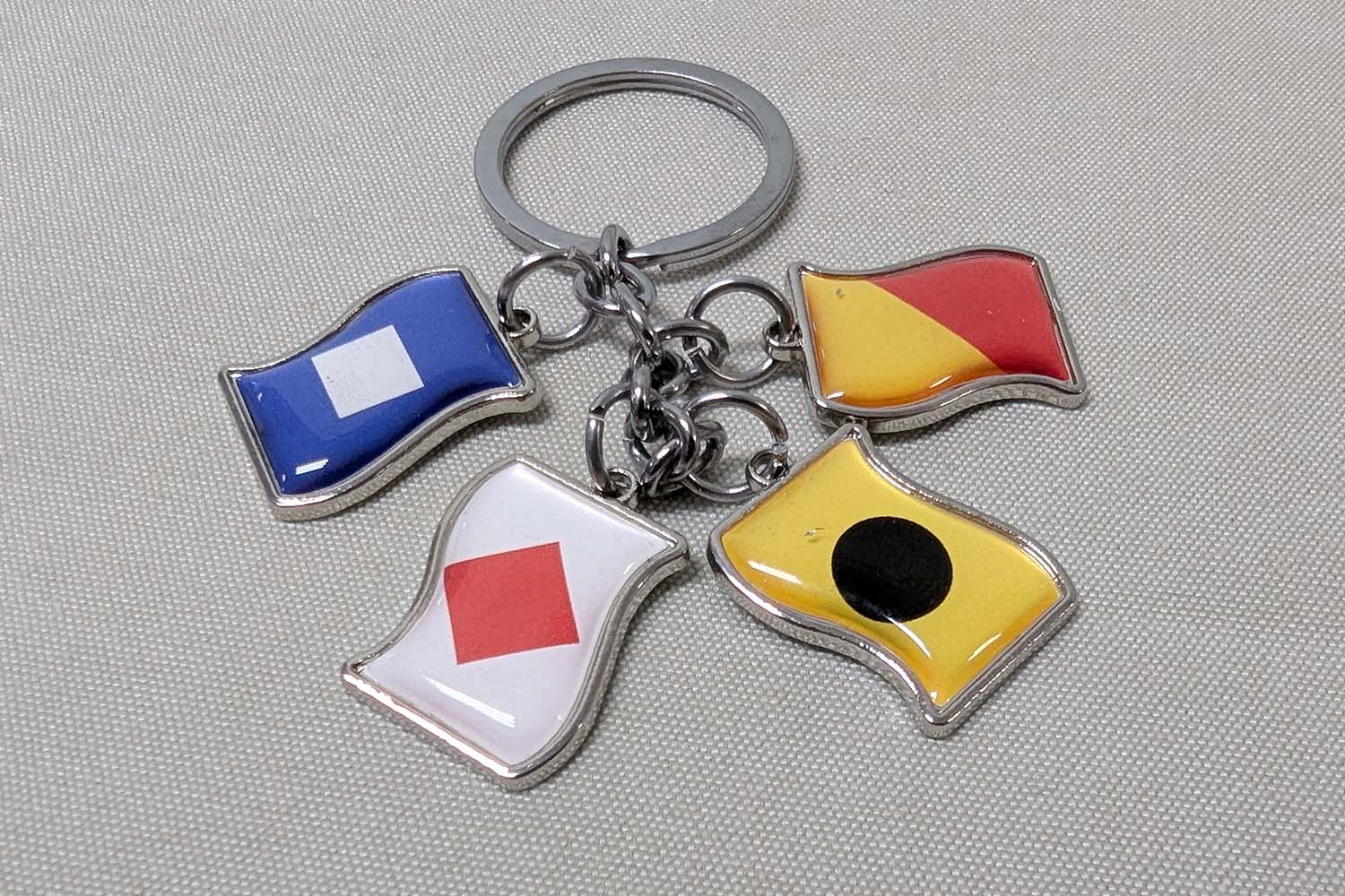 Keychain Nautical Code Flags 10 cm