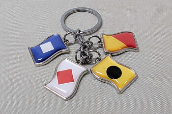 Keychain Nautical Code Flags 10 cm
