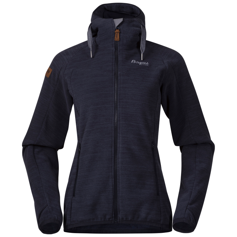 Hareid Fleece Hood Jacket Dark Navy Dam FF