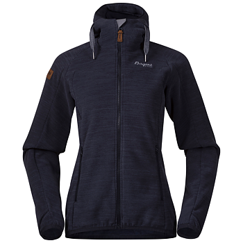 Hareid Fleece Hood Jacket Dark Navy Dam FF