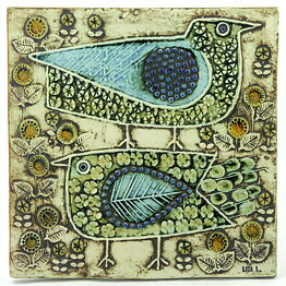 Lisa Larson (Unik 1961) Beautiful Birds Wall Plaque (3)