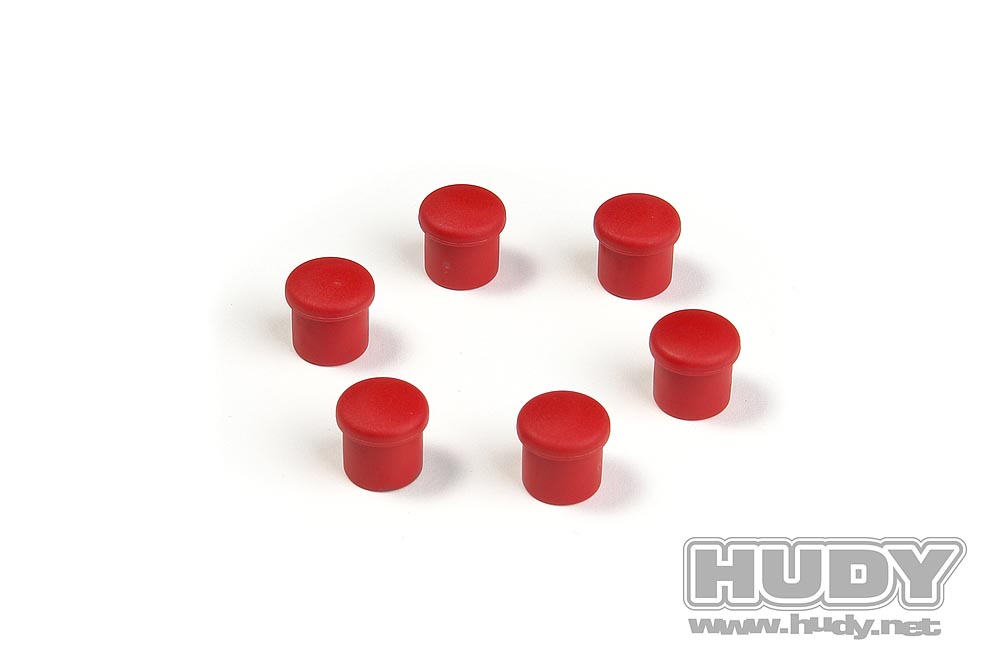 Hudy 195054-R Cap for 14mm Handle - Red (6)