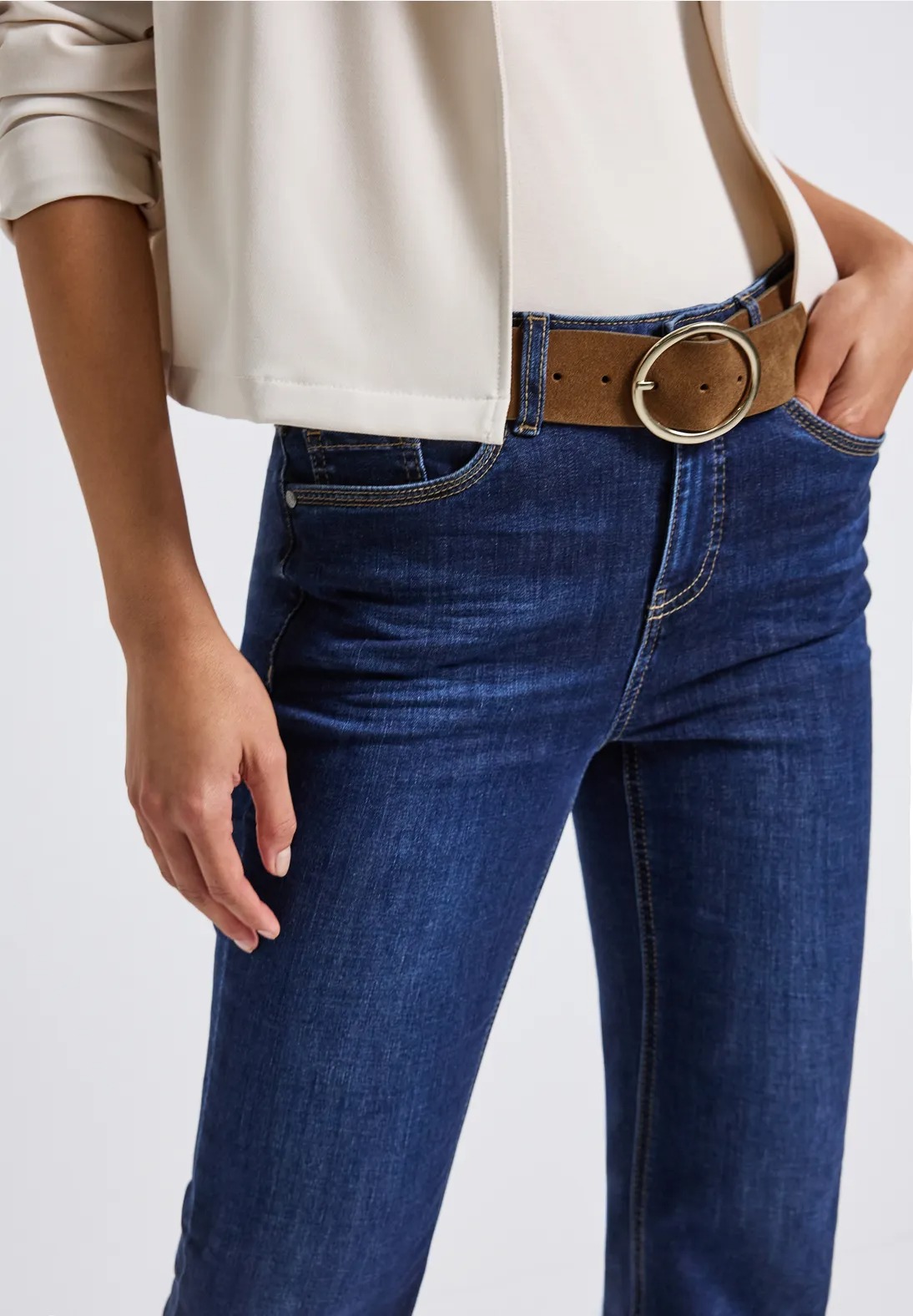 Bold Velour Belt - Cognac - Street One