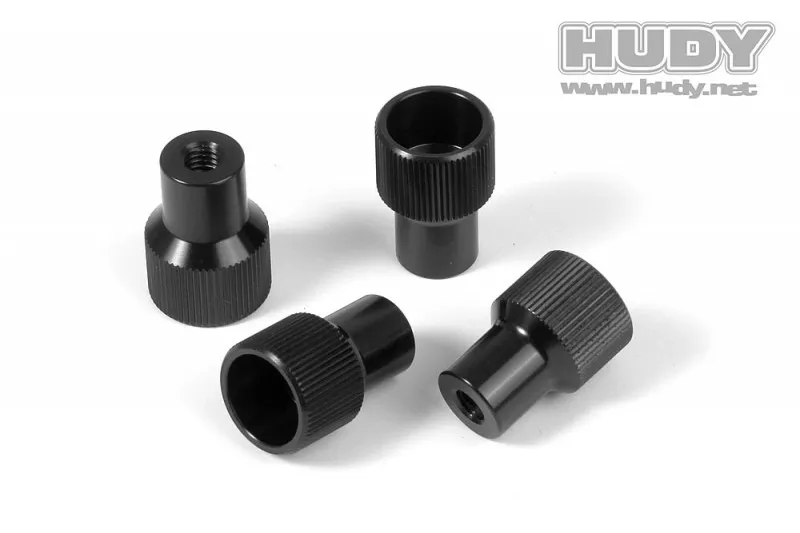 Hudy 109560 Aluminum nut set for 1/5 on-road setup systems