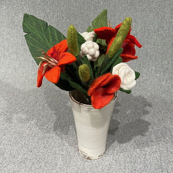 Stor Blomsterbukett - Orange Lilja