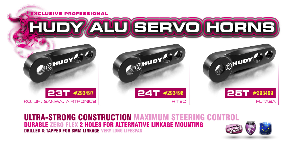 Hudy 293499 Alu Servo Horn - Futaba - 2-Hole - 25t - 2