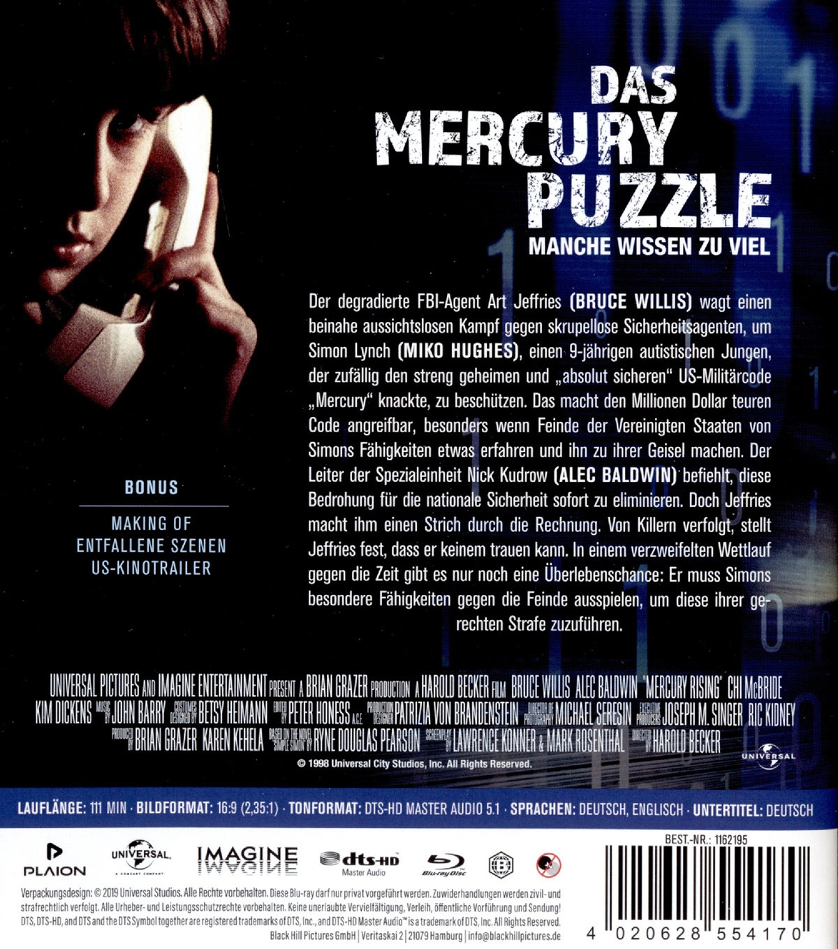 Mercury Rising (ej svensk text) (Blu-ray) - 2