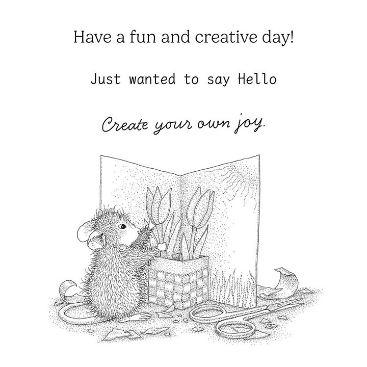 Spellbinders House Mouse Cling Rubber Stamps - Creative Day