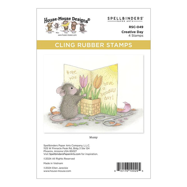 Spellbinders House Mouse Cling Rubber Stamps - Creative Day