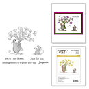 Spellbinders House Mouse Cling Rubber Stamps - Rare Bloom