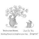 Spellbinders House Mouse Cling Rubber Stamps - Rare Bloom