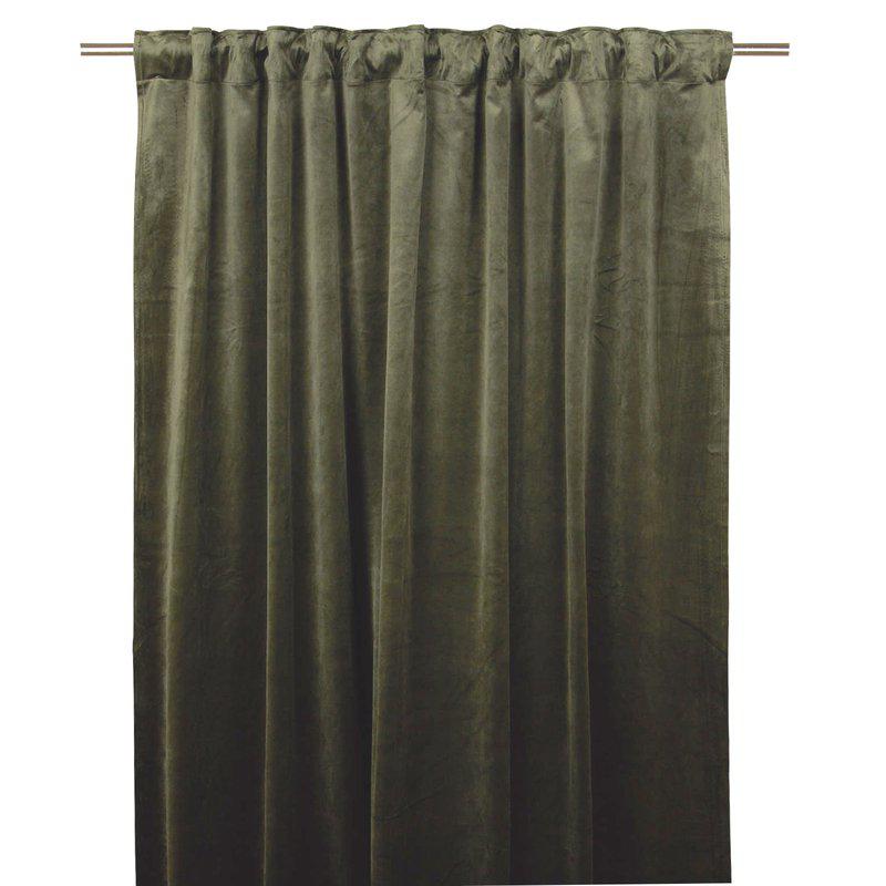 2-pack sammetsgardin-Grön