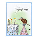 Spellbinders House Mouse Cling Rubber Stamps - Top Notch Birthday