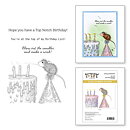 Spellbinders House Mouse Cling Rubber Stamps - Top Notch Birthday