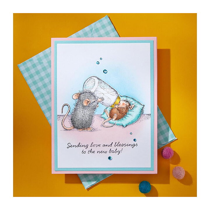 Spellbinders House Mouse Cling Rubber Stamps - Bundle of Joy