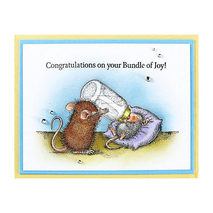 Spellbinders House Mouse Cling Rubber Stamps - Bundle of Joy