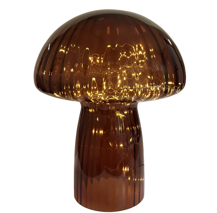 Bordslampa Svamp Rödbrun 34,5cm - 2