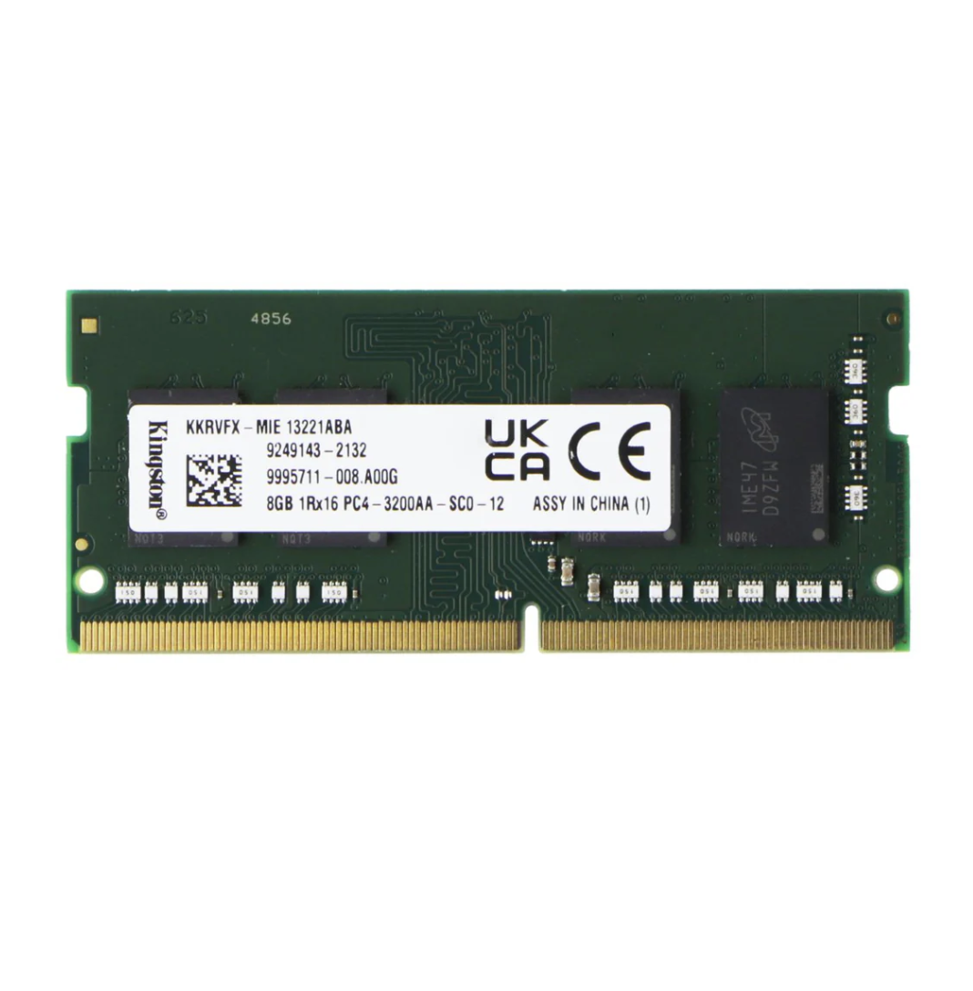 Begagnat 8GB DDR4 1x8GB Kingston ValueRAM SODIMM 1Rx16 PC4-3200AA 3200MHz RAM Minne KKRVFX