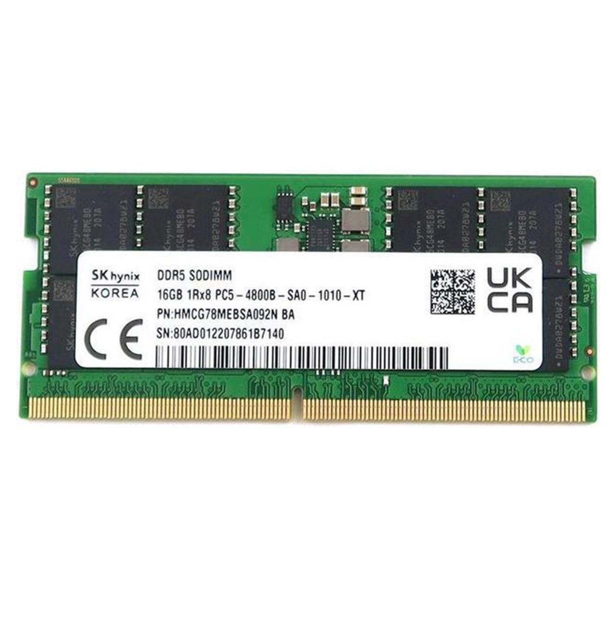 Begagnat 16GB DDR4 1x16GB SK Hynix SODIMM 1Rx8 PC5-4800B 4800MHz RAM Minne HMCG78MEBSA092N