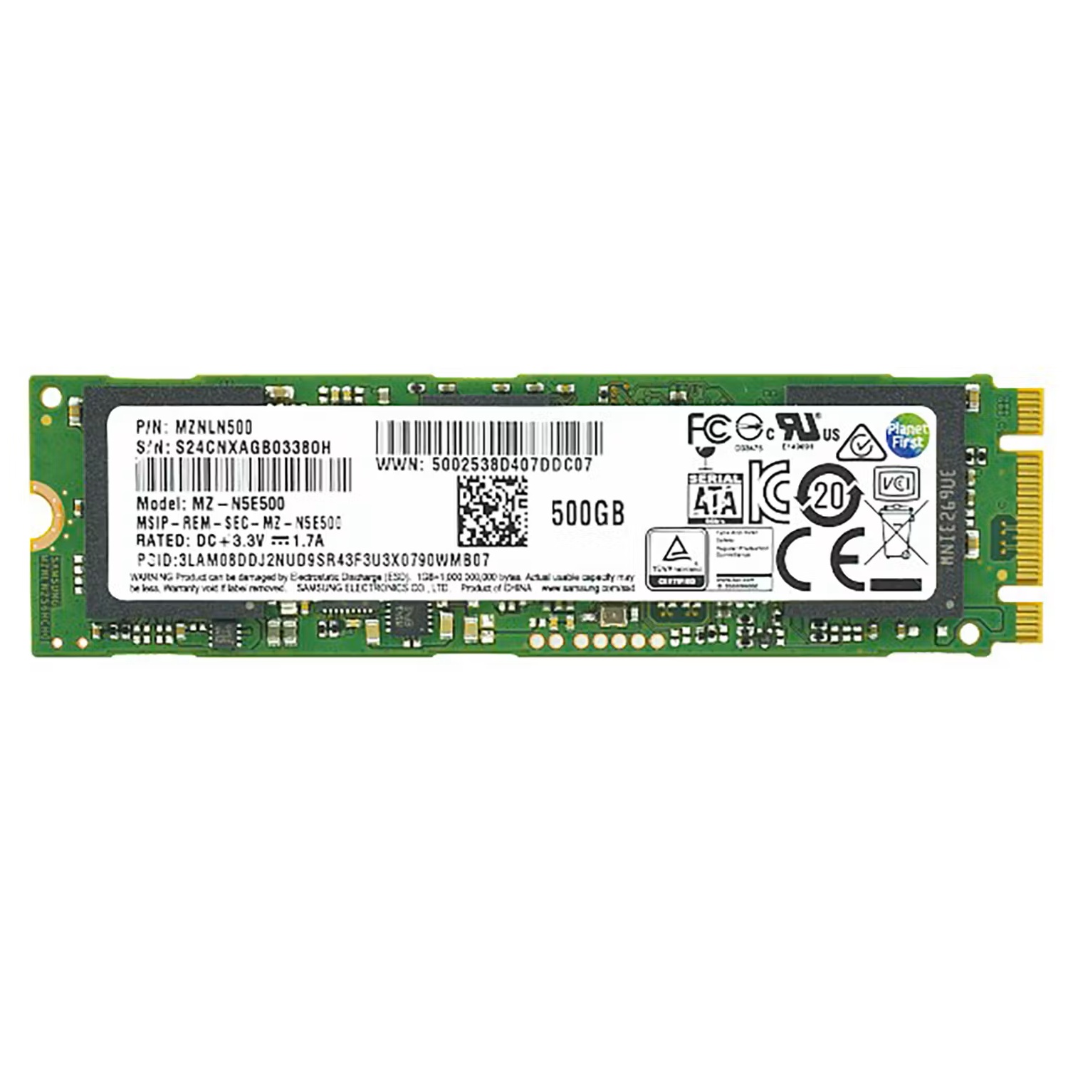 Begagnad Samsung 850 500GB M2 2280 SATA SSD Disk MZNLN500