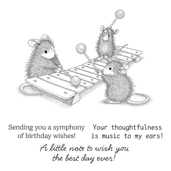 Spellbinders House Mouse Cling Rubber Stamps - Music to My Ears