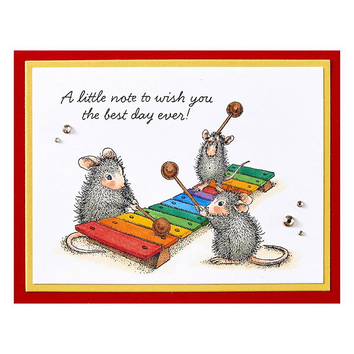 Spellbinders House Mouse Cling Rubber Stamps - Music to My Ears