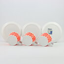 Stig Lindberg (Balett 1967) Three Plastic Cups with Red Flower Decor (1)