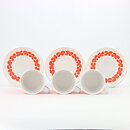 Stig Lindberg (Balett 1967) Three Plastic Cups with Red Flower Decor (2)