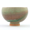 ベルント・フリーベリ  一点もの  赤茶色と青緑色のボウル  4.5cm  1968年