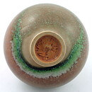 ベルント・フリーベリ  一点もの  赤茶色と青緑色のボウル  4.5cm  1968年