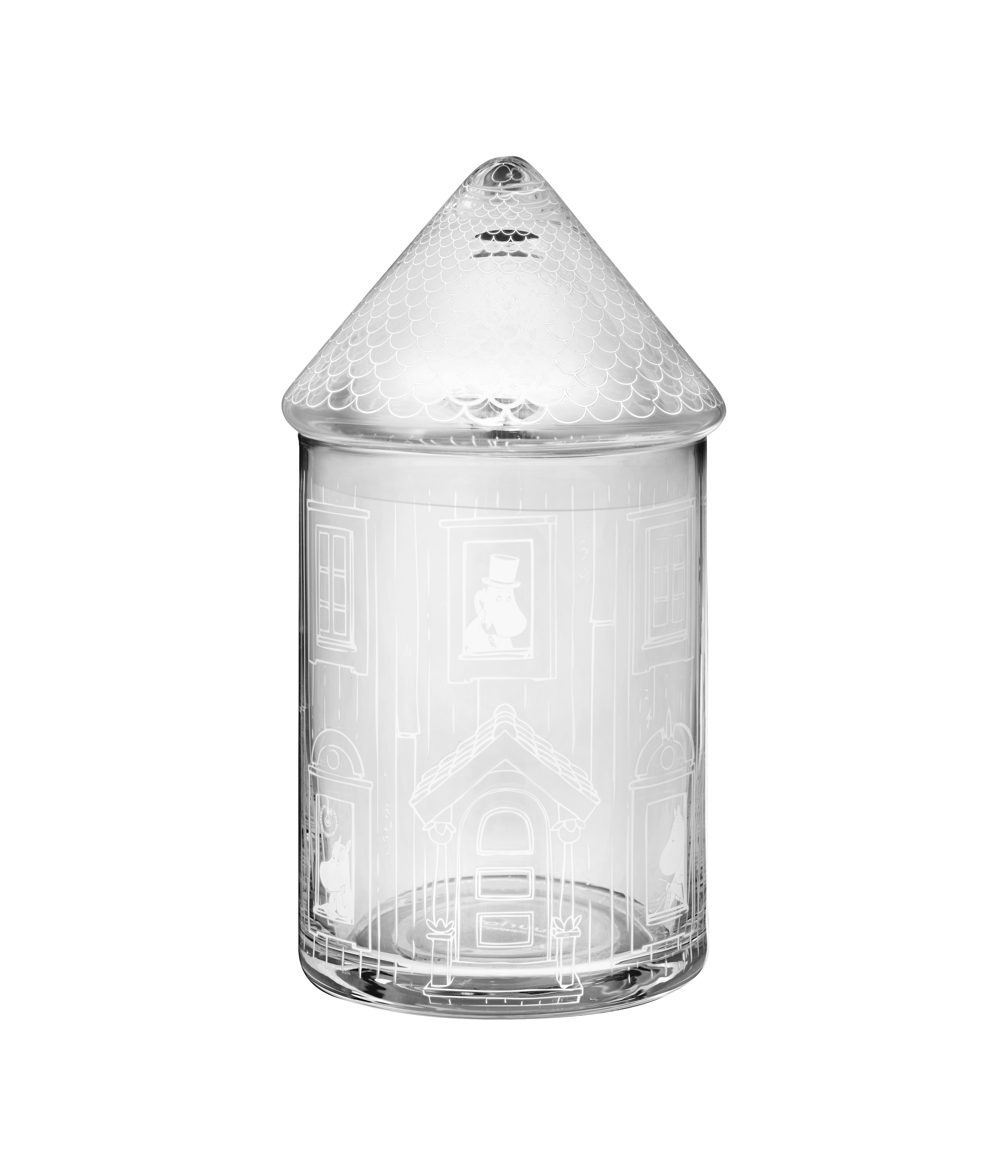 Mumin glasburk MUMINHUSET 18,5 cm (fin som ljusdekoration) - 6