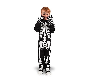 Utklädnad Halloween - Skelett & handskar