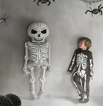 Utklädnad Halloween - Skelett & handskar -1