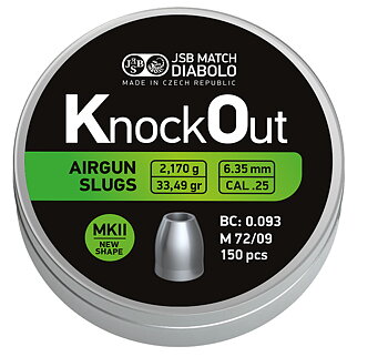 JSB KO SLUGS, 6,35MM  - 2,170G MK2