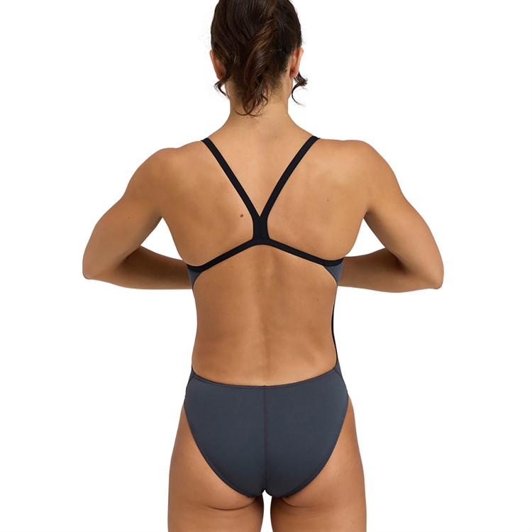 Baddräkt Dam WOMEN'S SWIMSUIT CHALLENGE SOLID - svart från ARENA - 3