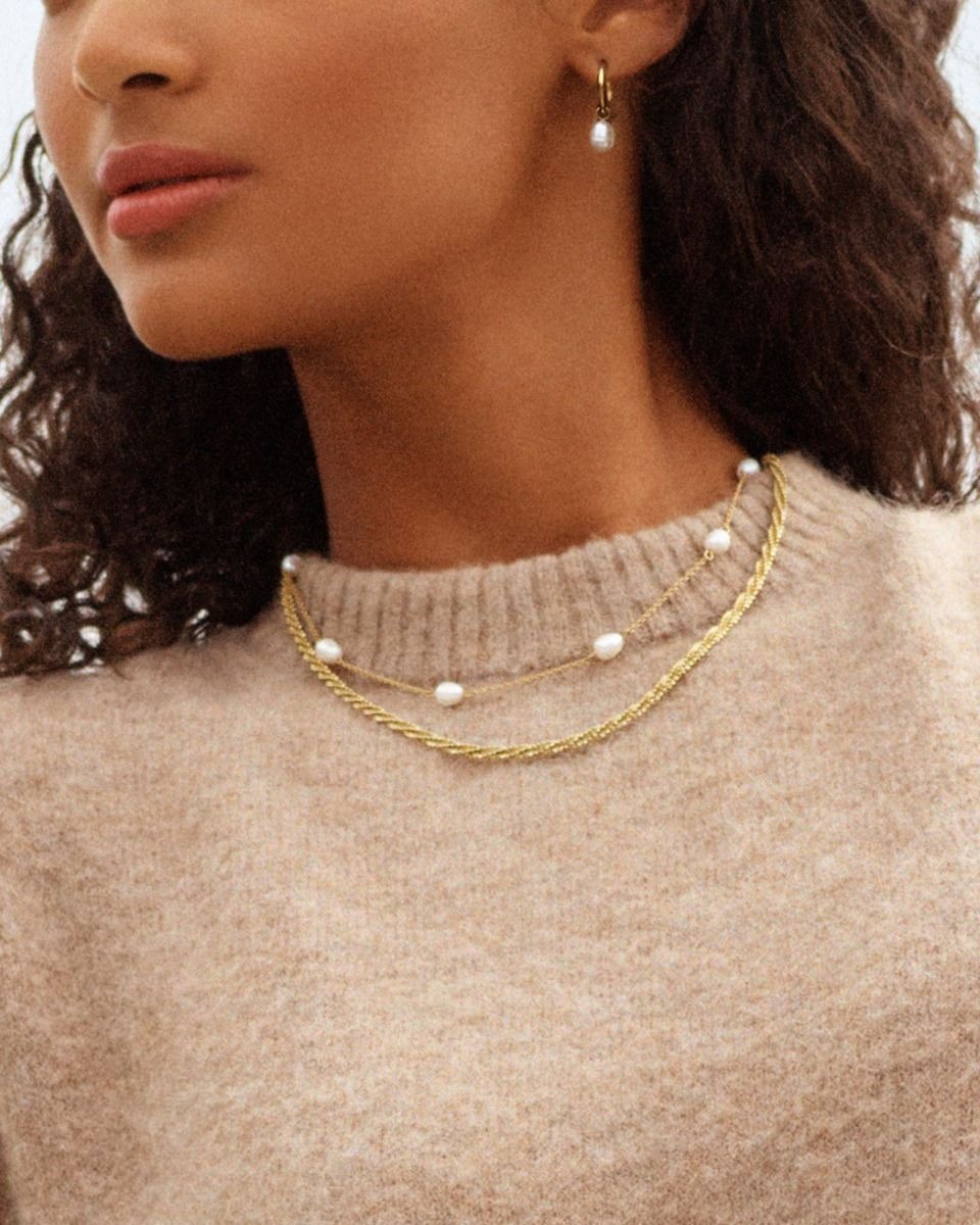 Perla Necklace Multi Gold - Edblad