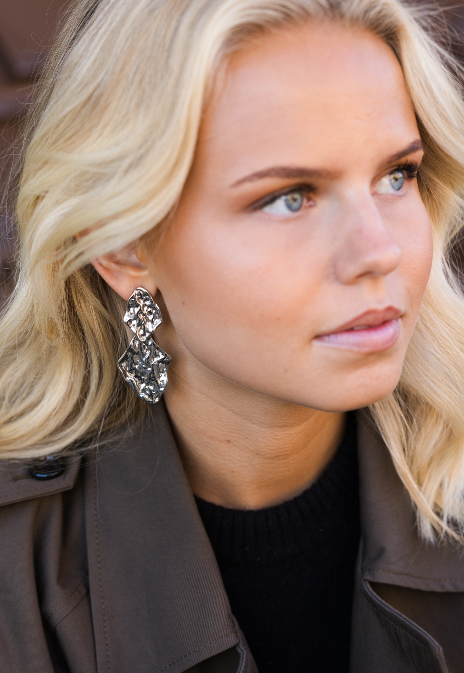 Como Large Earring Steel - By Jolima