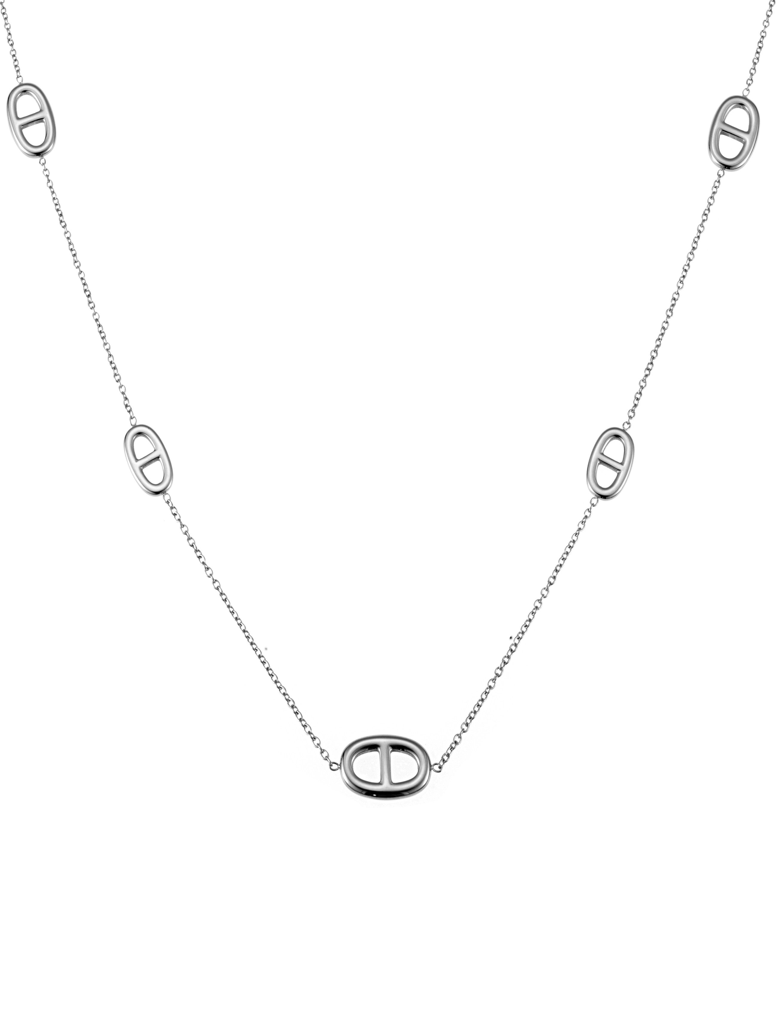 Celine Long Necklace - Steel - By Jolima