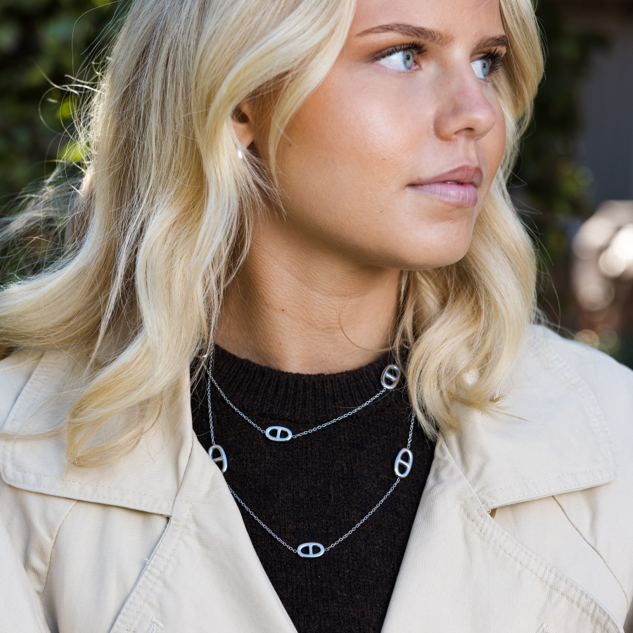 Celine Long Necklace - Steel - By Jolima - 3