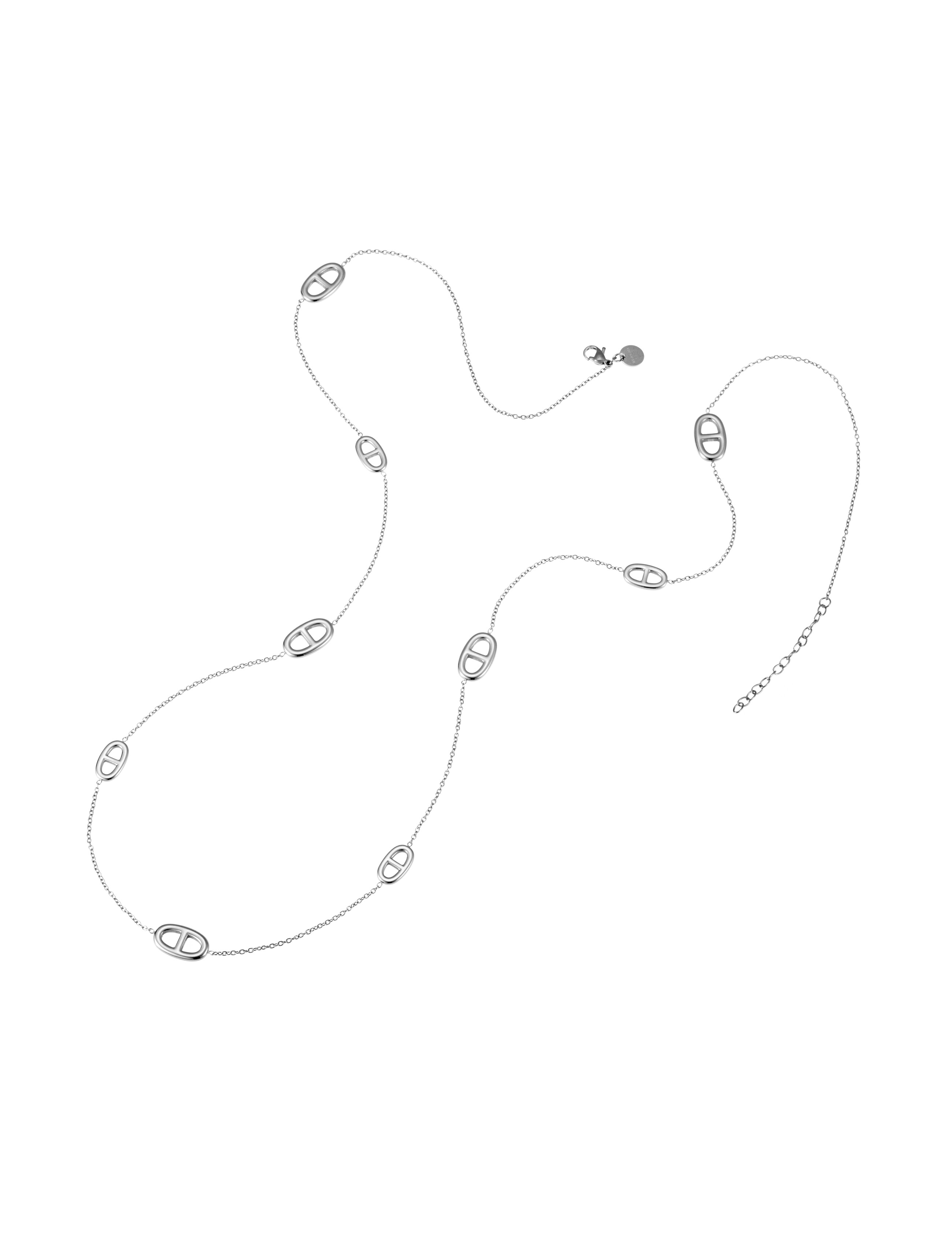 Celine Long Necklace - Steel - By Jolima