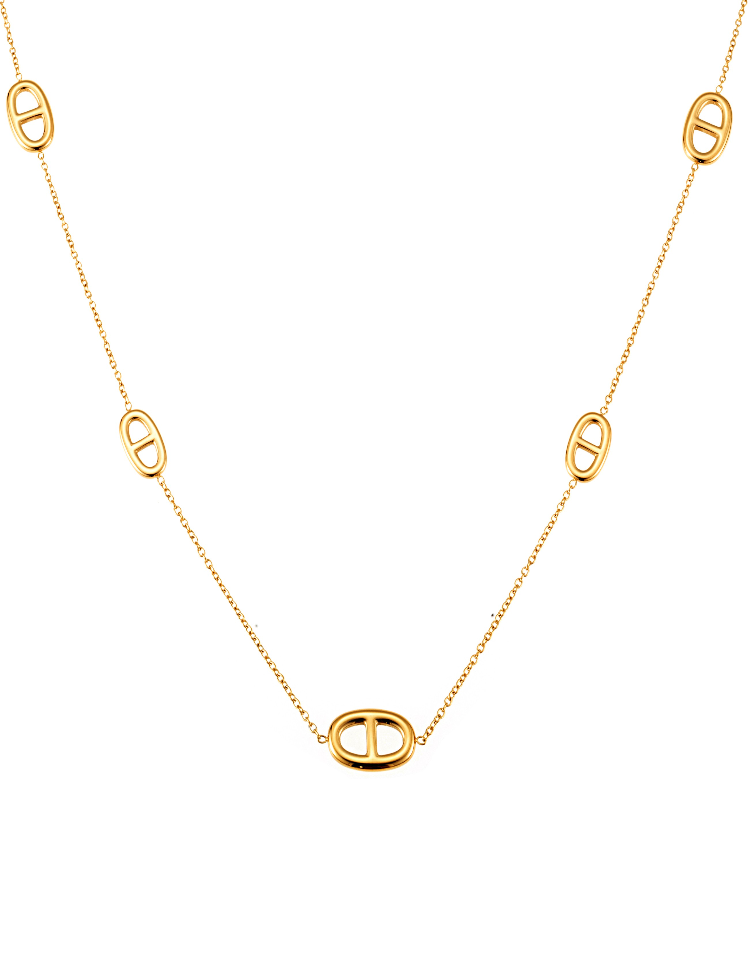 Celine Long Necklace - Gold - By Jolima
