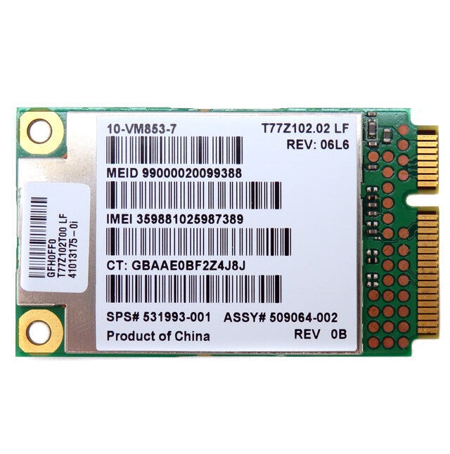 Begagnat HP Qualcomm Gobi2000 3G/HSPA WWAN 531993-001