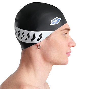 ICONS TEAM STRIPE CAP BLACK weißes ARENA-Logo von Arena