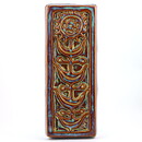 Gerd Hiort Petersen (1961) Brown/Blue Wall Plaque with Flower Motif 39 cm