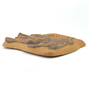 Brown Relief Wall Plaque with Bird Decor from Söholm 36 cm (1970s)