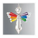 Solid Oak Crystal Angel Ornament Kit - Rainbow